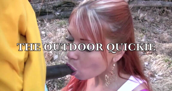 Bbc, Interracial, Public Blowjob hollyberryxxx quick outdoor orgy