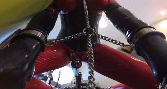 Bondage, Latex latex daniella anal fuckshackle chastity milking