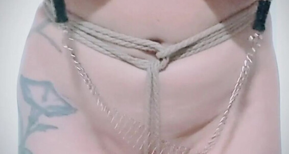 Raindegrey 2543604834 08 01 2022 Strict Crotch Rope Keeping Me On My Tiptoes With Nipple Clamps This One Is For David