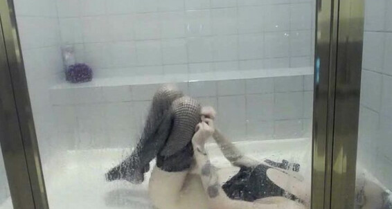 Shower, Shower Scenes, Solo Female, Striptease, Wet T-Shirt violetoctober cumming in the shower ManyVids