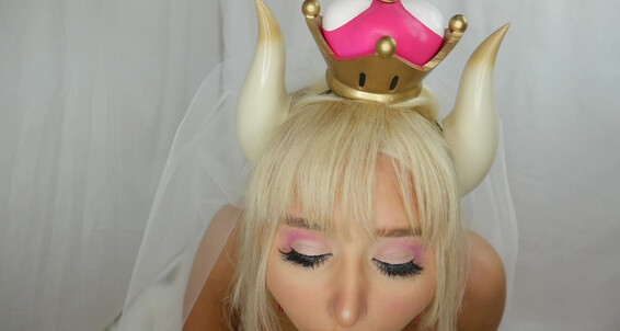 Cosplay, Comic Book Role Play, Costume, Cream Pie, Big Tits amandatoy bowsette a horny bride ahegao ManyVids