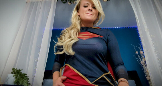 "PeachySkye" big tits, blonde, jerk off instruction, joi, tit play Supergirl Gets Her Pleasure manyvids