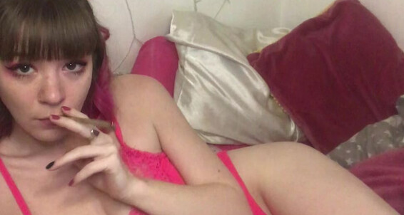 "pinkbaby24" smoking, british, joint, listening to music, talking smoke with me manyvids
