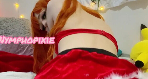 "mikisayshi" ass, christmas, cosplay, solo female, dildo riding Mrs Claus Dildo Riding Manyvids