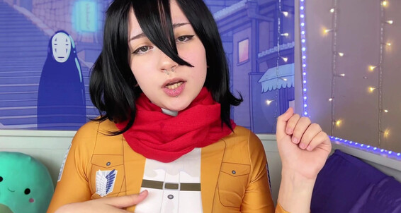 "DogWife" ahegao, anime, blowjob, cosplay, tonguefetish Mikasa wants to suck your cock Blowjob Simulation Manyvids