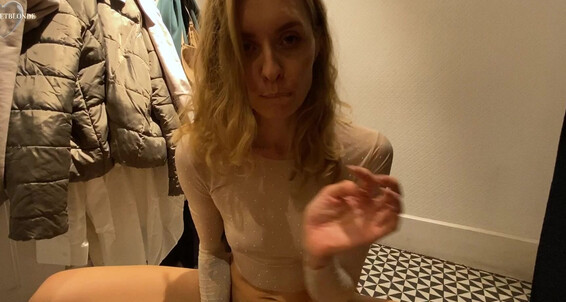 Sexsweetblonde Anal Plug Masturbation In The Fitting Room