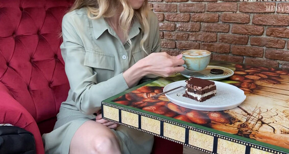 Sexsweetblonde Leaving Pussy Juice In Public Restaurant