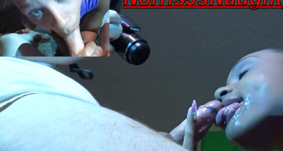 POV blowjob & ball sucking with Bella Star - a hot ebony goddess