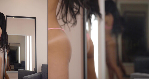 Apolonia Lapiedra gets off in raw satin lingerie - Part One of a multi-cam Raw Teen