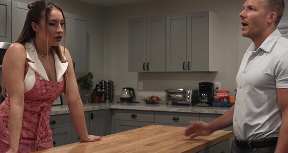 Codey Steele dominates blindfolded Melissa Stratton with a rough top-kicking session