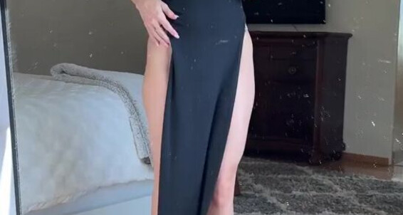 Blonde Mel Nicknamed Blondemel 12 15 2025 Onlyfans Video Panty Advent Day 15 High Slit Dress And Rhinestone Pant