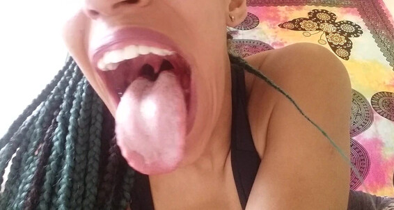 GoldenLace's Big Tongue Gets Wild in a Spitting Fetish Session on ManyVids