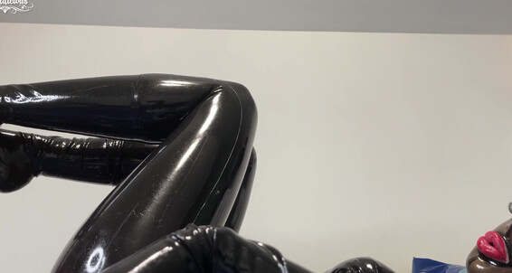 Fetilicious Fans dominate & tease their slave with high heels & BDSM boots