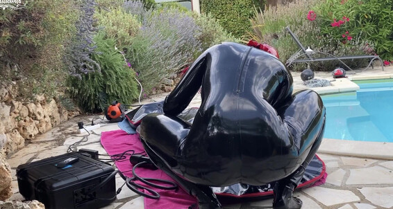 Rubbermagic's Inflatable Bodybag: A Cosplay Fetish Slave's Solo Masturbation