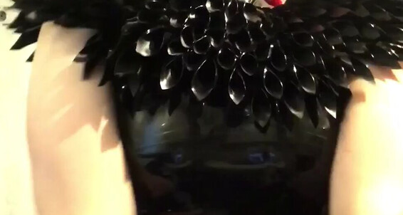 Latex Day At Home: Slave gets kinky with high heels, boots & more!