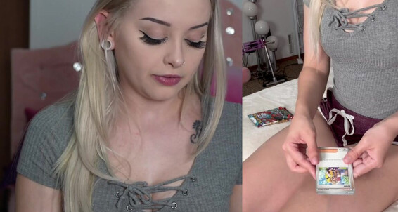 Nerdy Gamergirl Milajoyce69 opens up Pokemon Cards and plays games with her cards