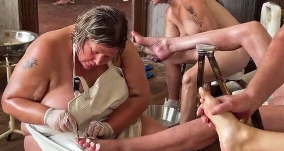 Watch this blonde MILF get her big tits and wet pussy pleasured in a mix of r and rikini antics!