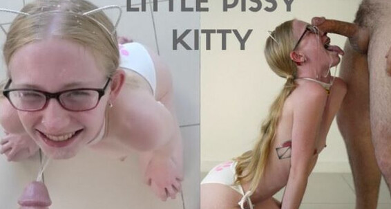 Pee, Cum In Mouth, Spit Fetish petite nymphet filthy pissy kitty laps daddys cum amp ass