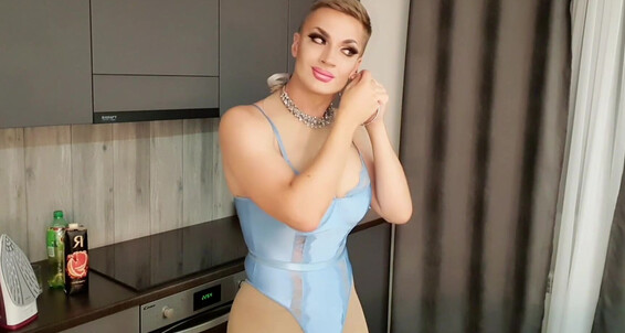 Jeanne Pink My Transformation Blue Bodysuit