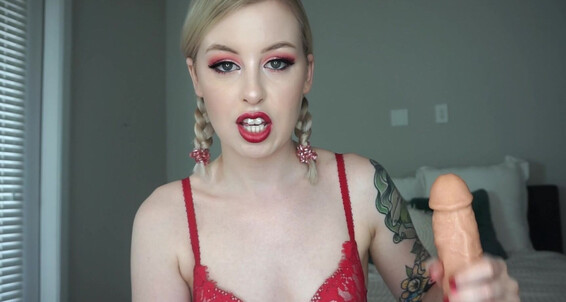 Blonde, Dildos, Handjobs, Lipstick Fetish, Solo Female mystie mae making you cum in 5 minutes ManyVids