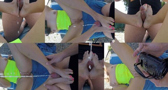 Big Loads, Cumshots, Milf yummycouple poolside triple footjob cumshot milf cum