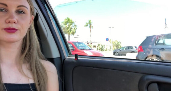 Iviroses Busy Public Parking Lot Dildo Play Min Car Sex In