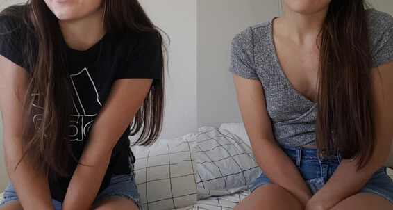 Daddy Roleplay,JOI,Taboo,Teens (18+),Twins hazel simone twin girls ask to see daddys cock joi ManyVids
