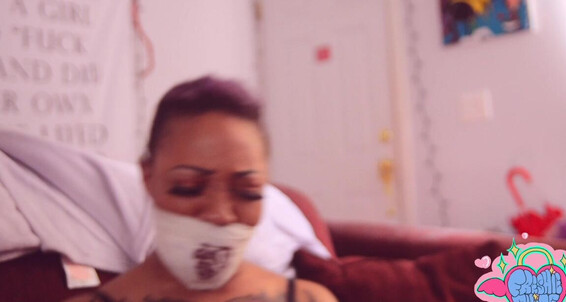 Damsel in Distress, Rope Bondage, Ballgagged, Gags, Femdom freshie juice bound and robbed by the lingerie lady ManyVids