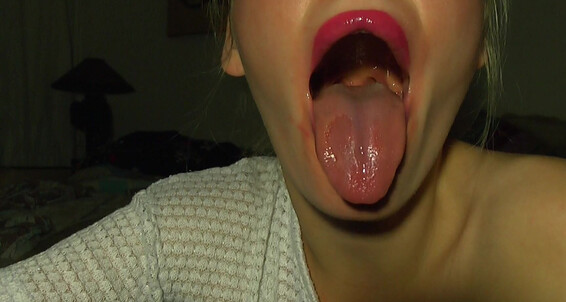 Tongue Fetish, Lipstick Fetish, Non-Nude oopsmodels mia red lips with long tongue 2 ManyVids