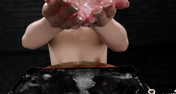 Gangbang, Handjob, Bukkake Kyoko Gouda Uses Her Sperm Covered Hands to Stroke Dicks SpermMania.com